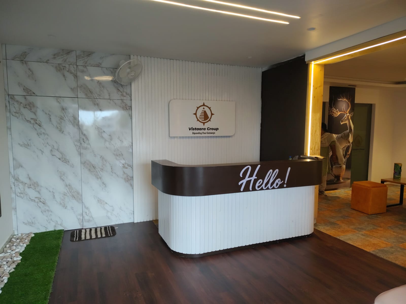 Reception — Vistaara Group head office, Vijayawada