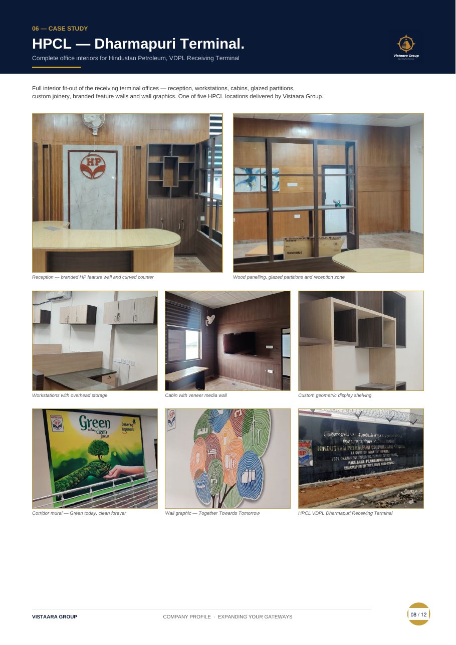 Vistaara Group booklet page 8 — Case study — HPCL, Dharmapuri Receiving Terminal